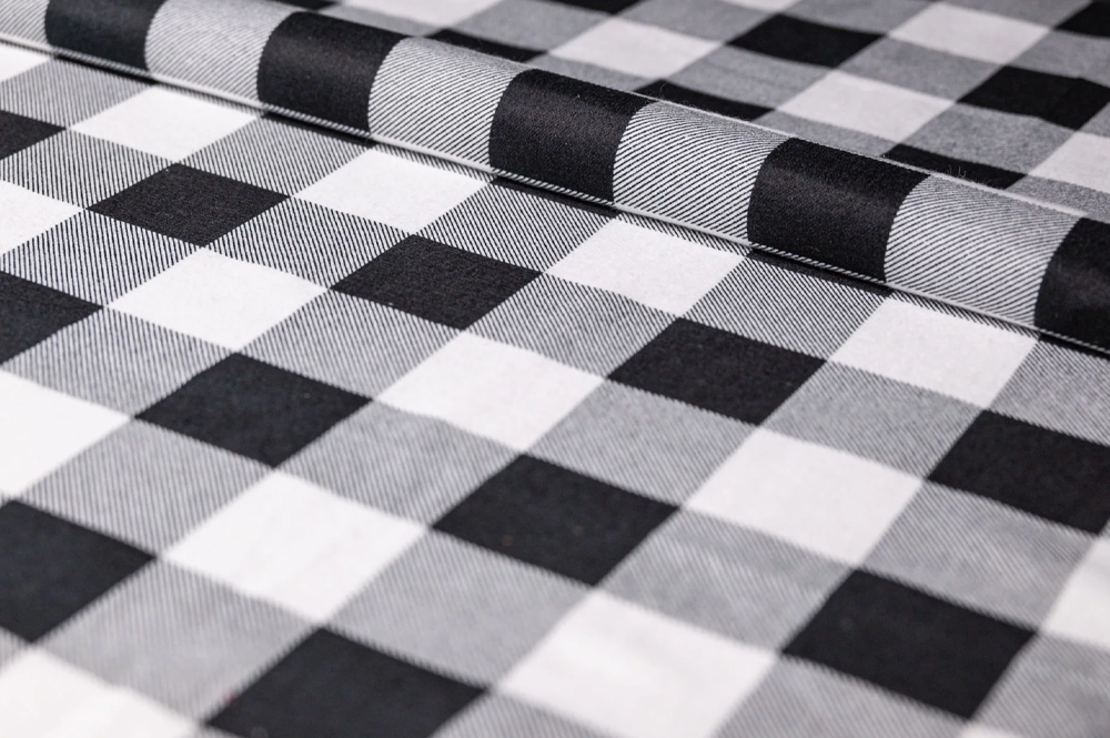 Baumwollflanell - Schwarz & Weiß 