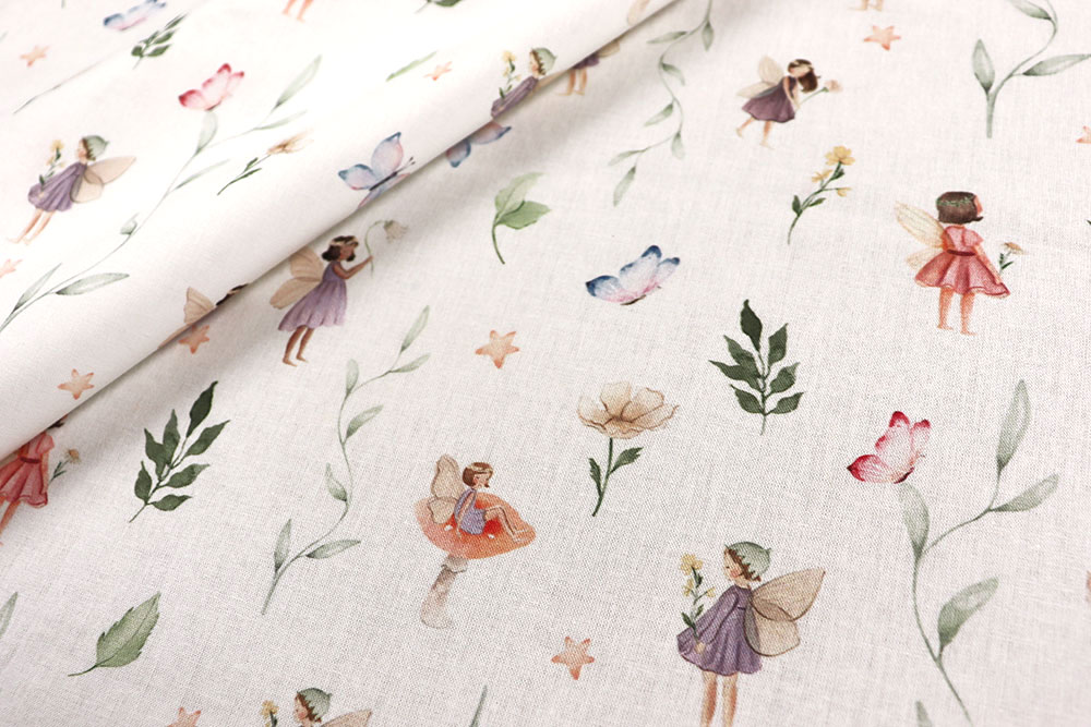 Baumwollstoff - Gartenelfen 