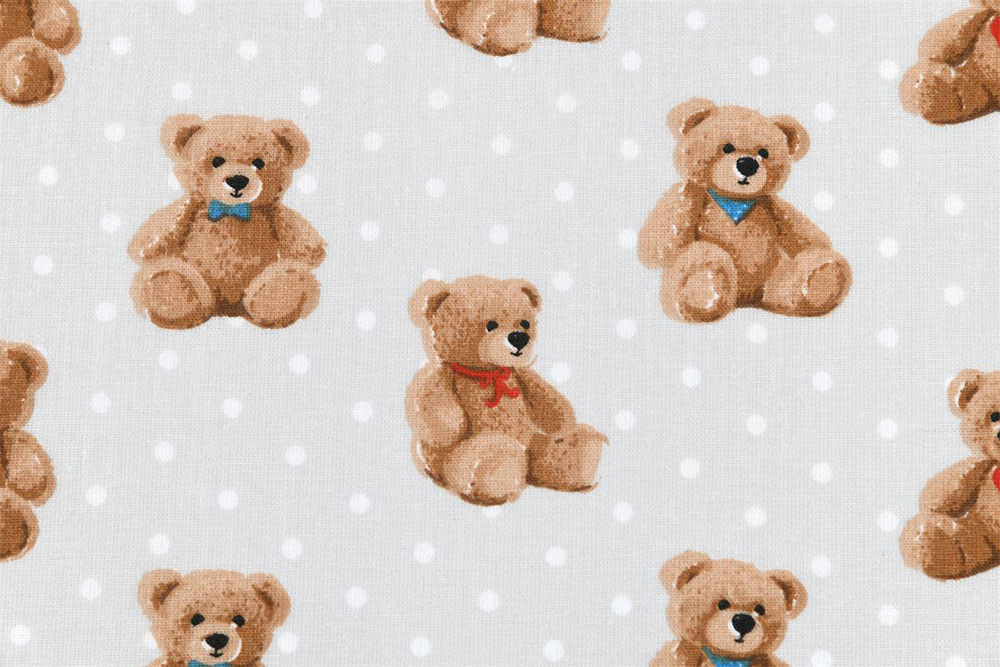 Baumwollstoff - Kleine Teddys 