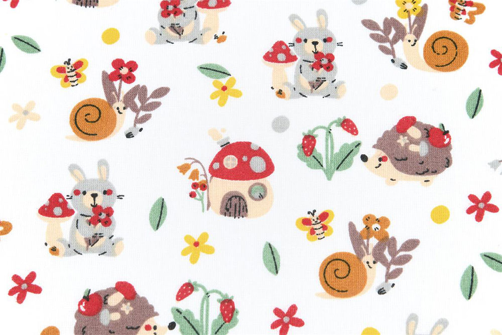 Baumwollstoff - Hase in der Wiese 