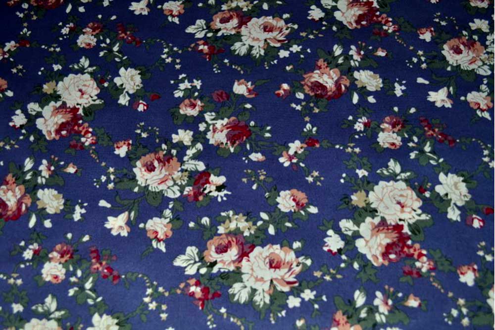 Baumwollstoff - Classic Roses - Nachtblau 
