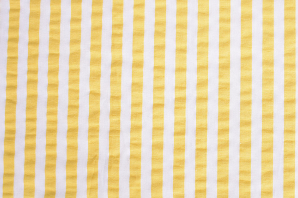 Seersucker - Streifen - Gelb 