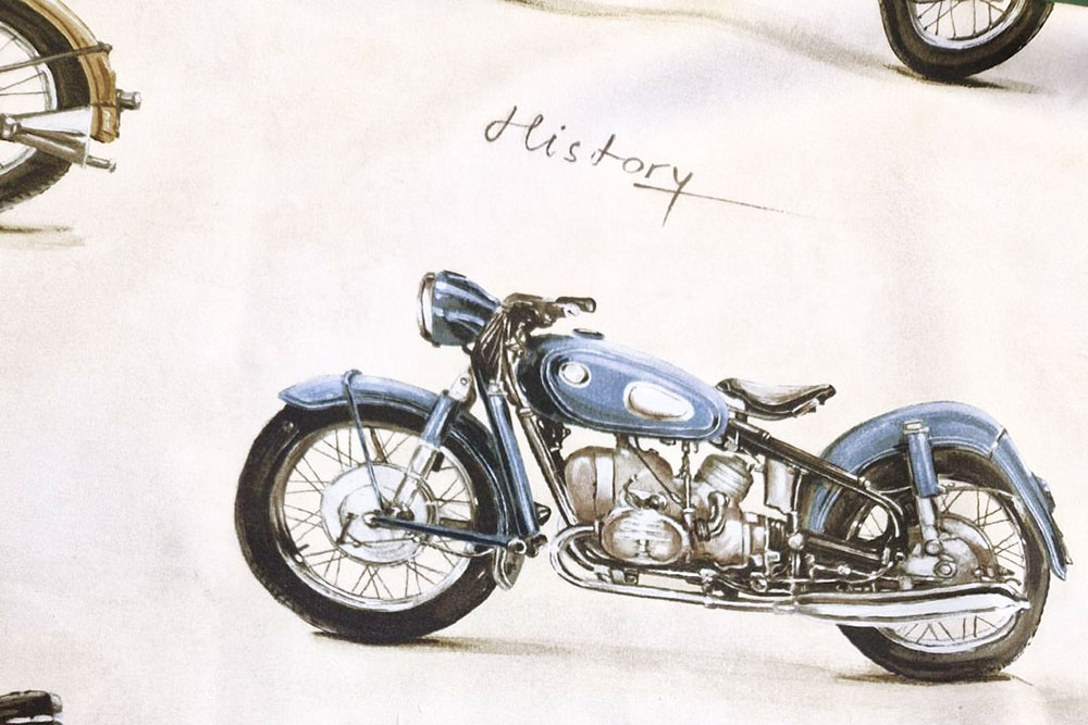 Baumwollsatin deluxe - Motorräder 