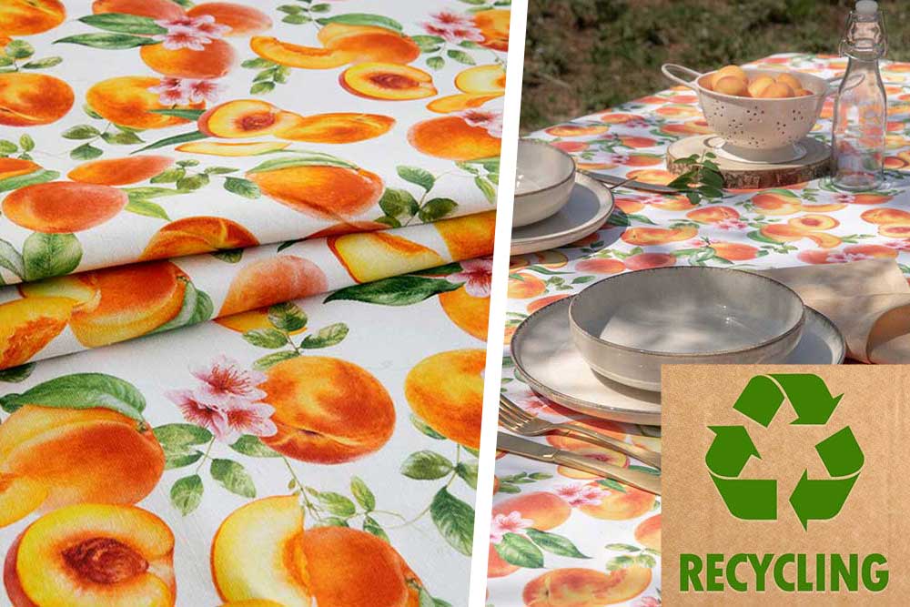 Dekostoff Recycling - Pfirsiche 