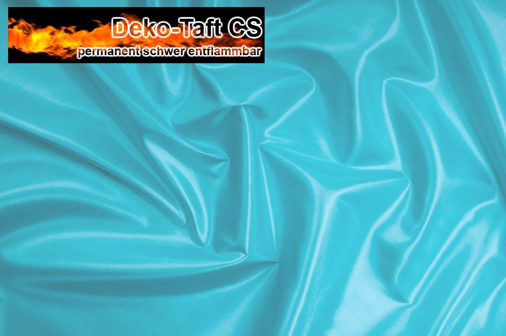 Deko-Taft - permanent schwer entflammbar - 310 cm - Türkis - 5,0 Meter 