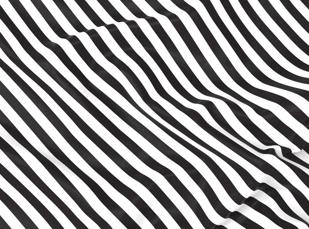 Dekostoff - Blockstreifen 6 cm Weiß/Schwarz