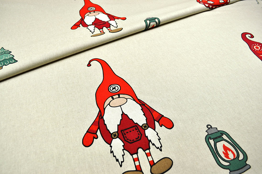 Dekostoff - Leinenoptik - Wichtel 