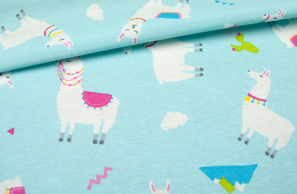 Sweet Alpaka - Dekostoff - Hellblau 