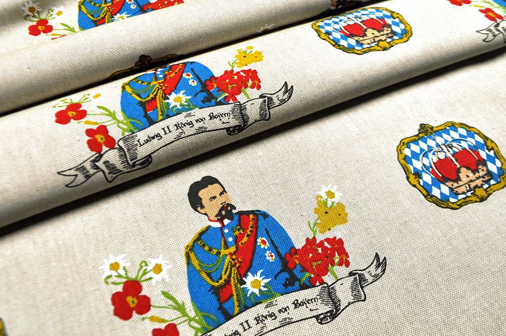 Dekostoff Leinenoptik - Bayerischer König 