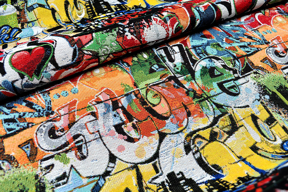 Dekostoff Gobelin - Graffiti 