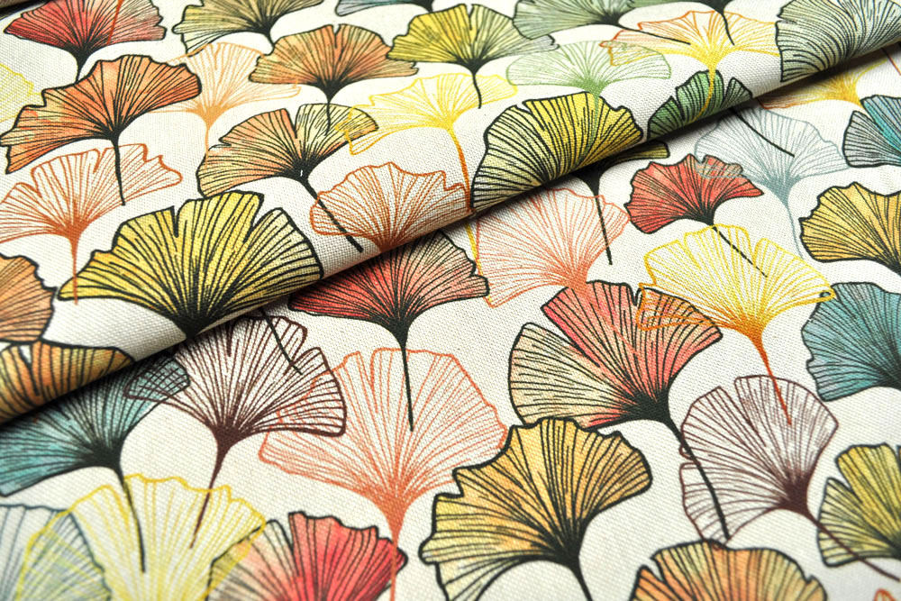 Dekostoff Premium - Bunter Ginkgo 