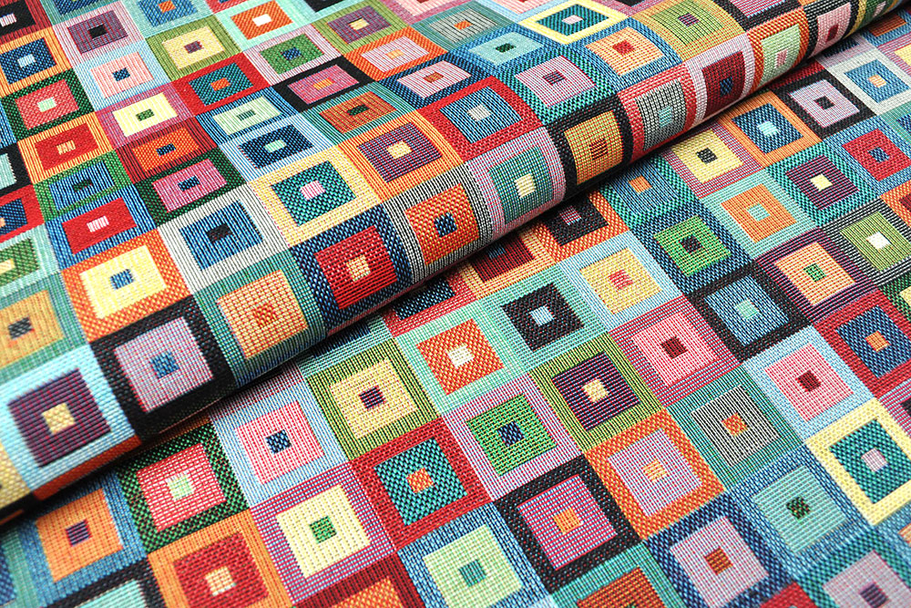 Gobelin-Stoff - Würfelkunst 