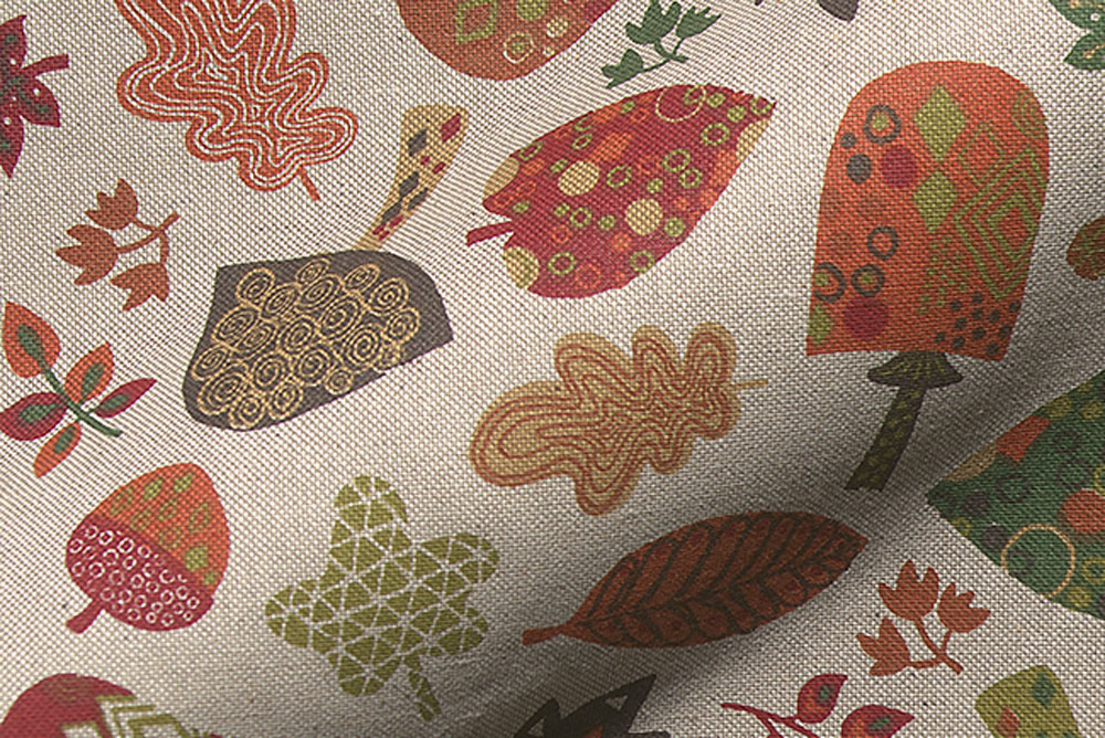 Dekostoff Leinenoptik - Herbstzauber 