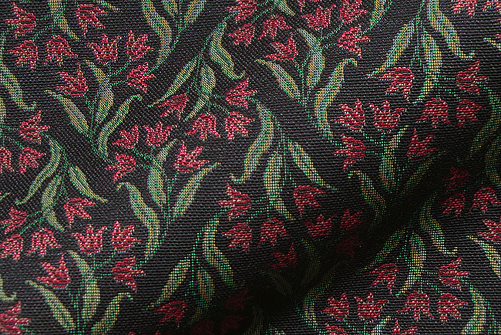 Gobelin-Stoff - Viola - Schwarz 