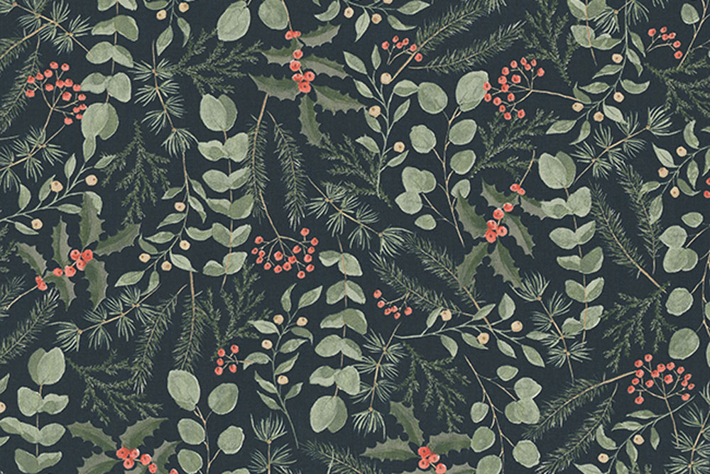 Dekostoff - Beerenzweige 