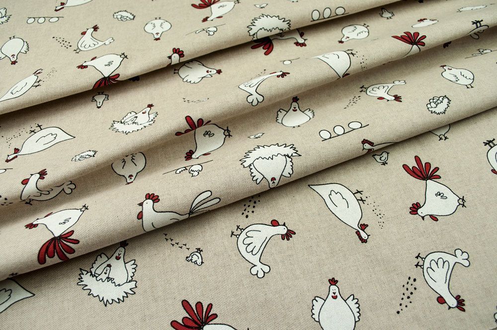 Dekostoff - Hühnerparade