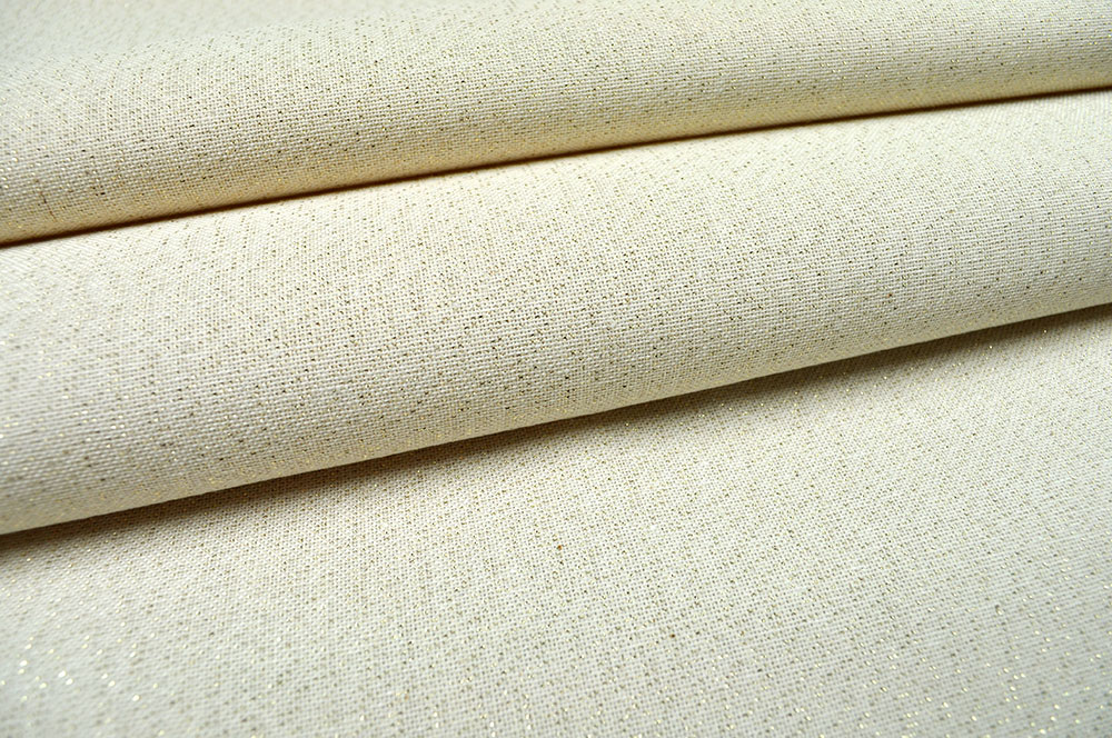 Dekostoff Gold-Glitzer - Champagner 