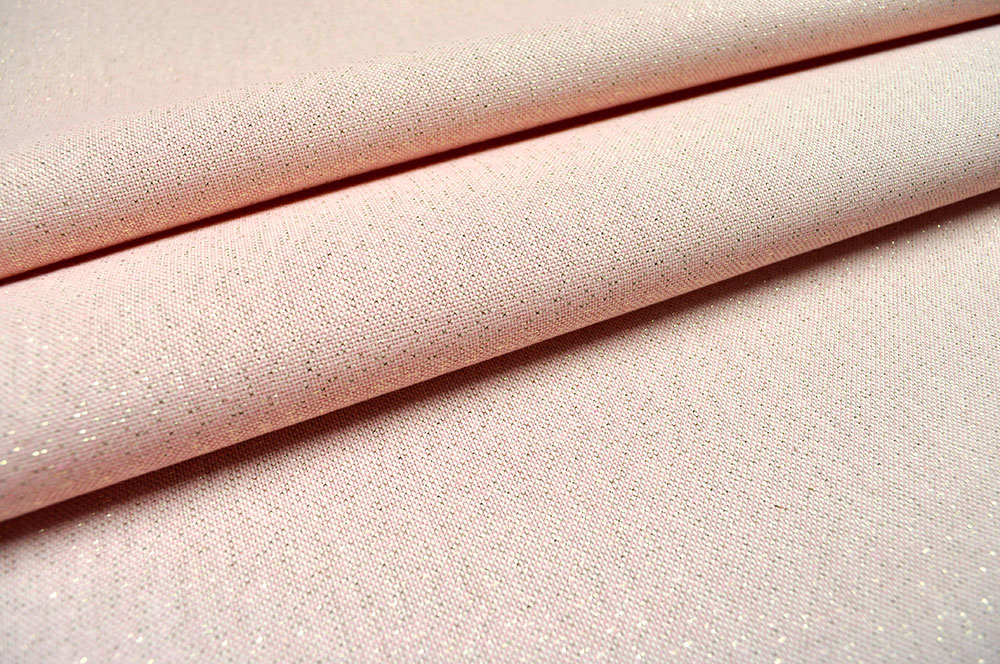 Dekostoff Gold-Glitzer - Rosé 