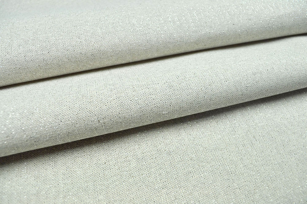 Dekostoff Silber-Glitzer - Champagner 