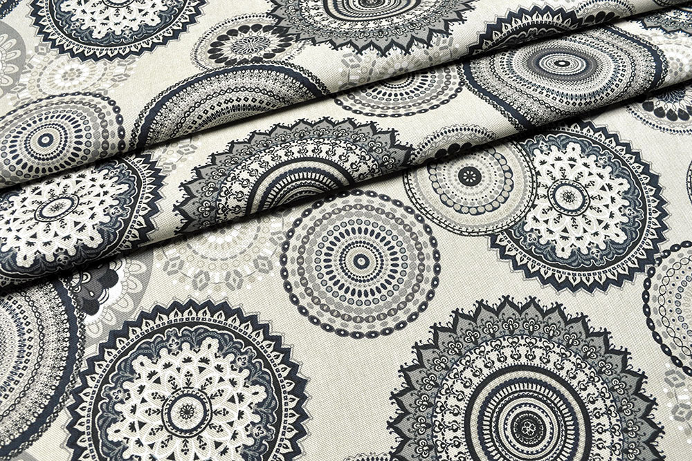 Dekostoff Leinen-Look - Majas Mandala 