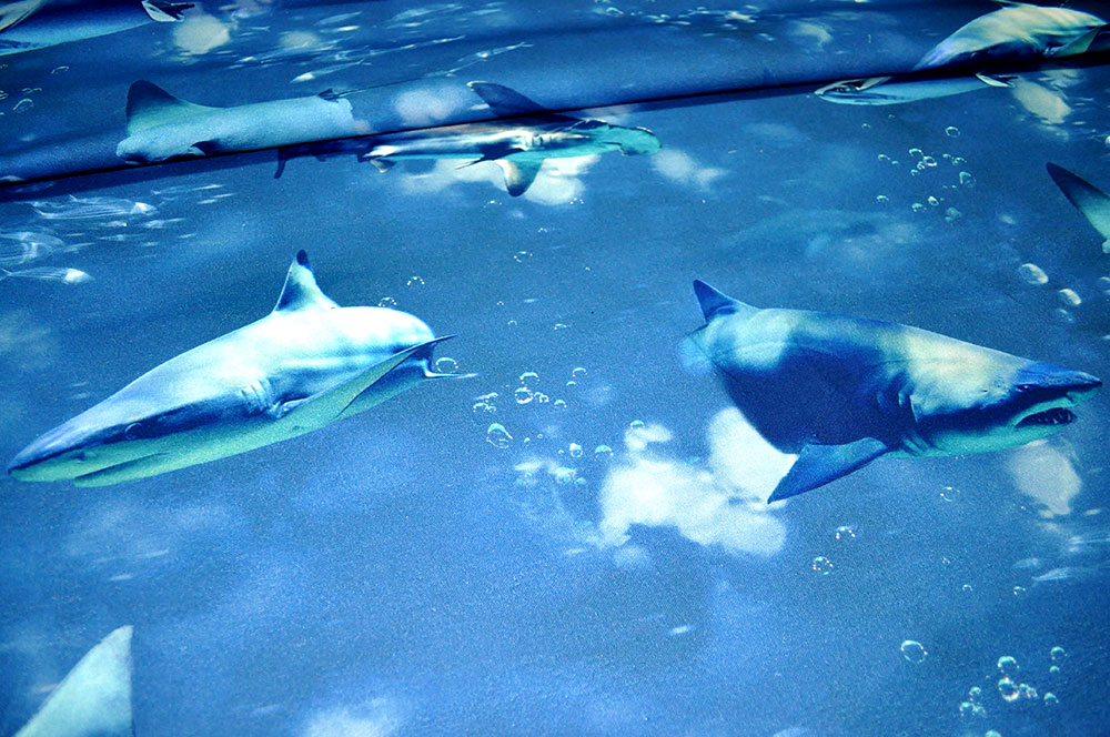 Dekostoff Digital - Haie 