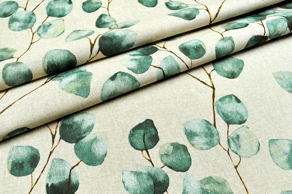 Dekostoff Leinenoptik - Eukalyptus 