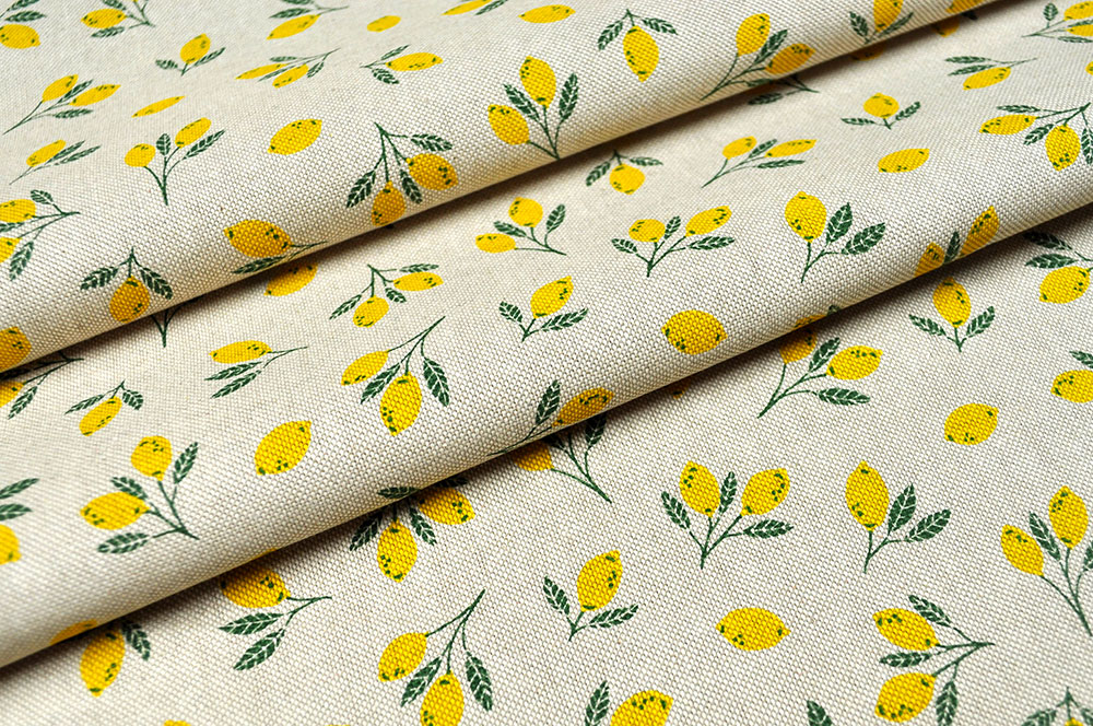 Dekostoff Leinenoptik - Citrone 