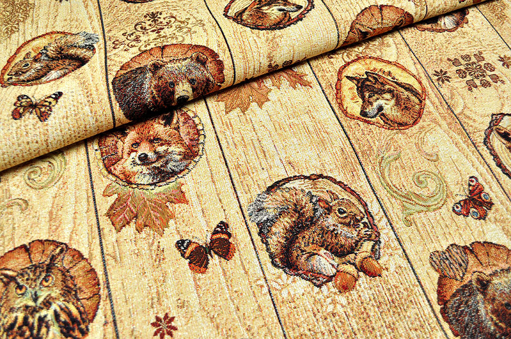 Dekostoff Gobelin - Freunde des Waldes 