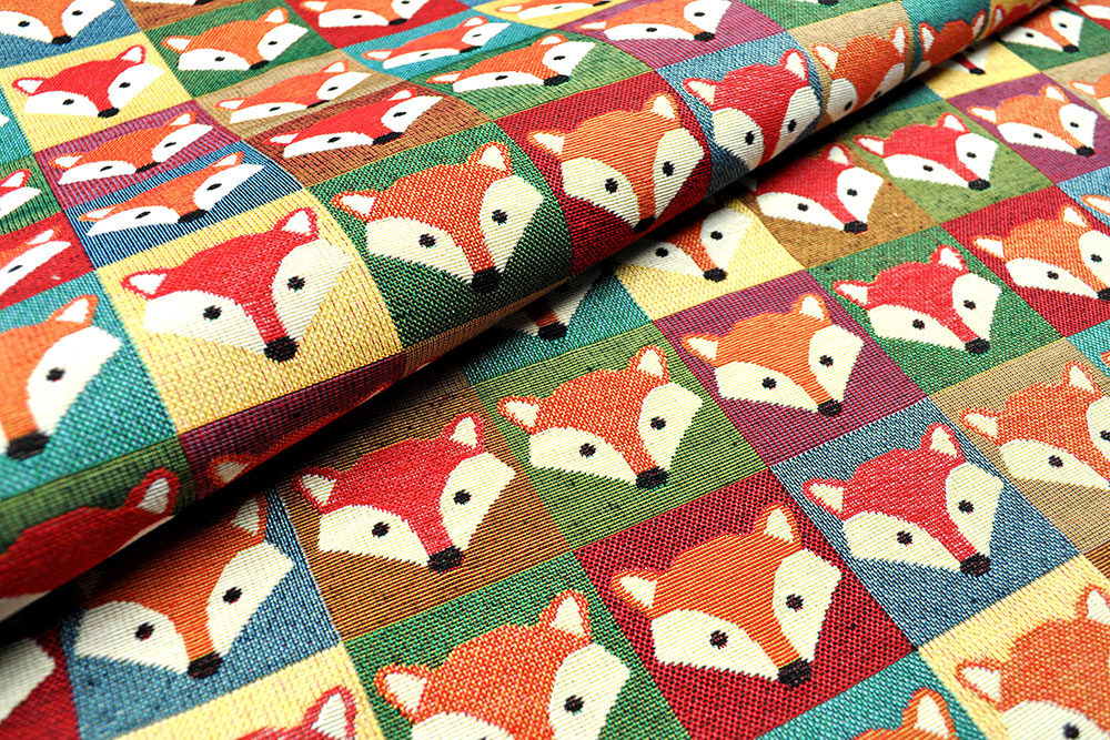 Gobelin-Stoff - Foxes in Boxes 