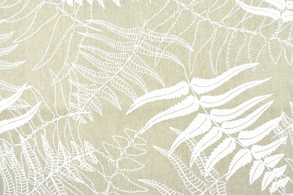 Dekostoff Leinenoptik - Farnblatt 