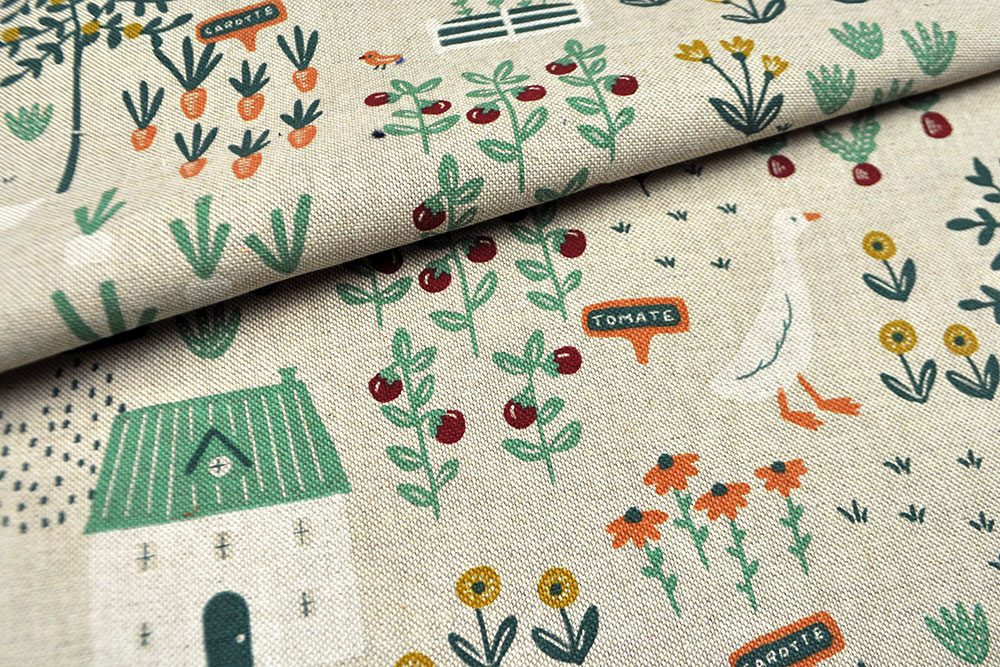 Dekostoff Leinenoptik - Fridas Garten 