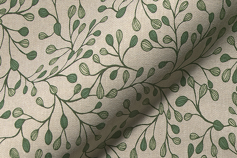Dekostoff  Leinenoptik - Frühlingslaub 