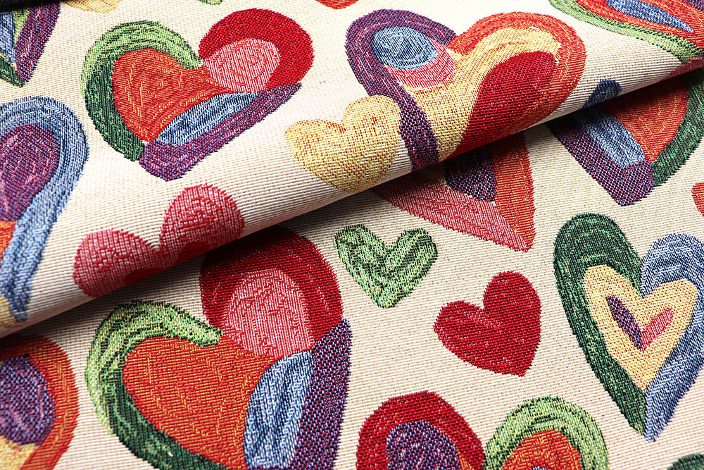 Gobelin-Dekostoff - Herzen 