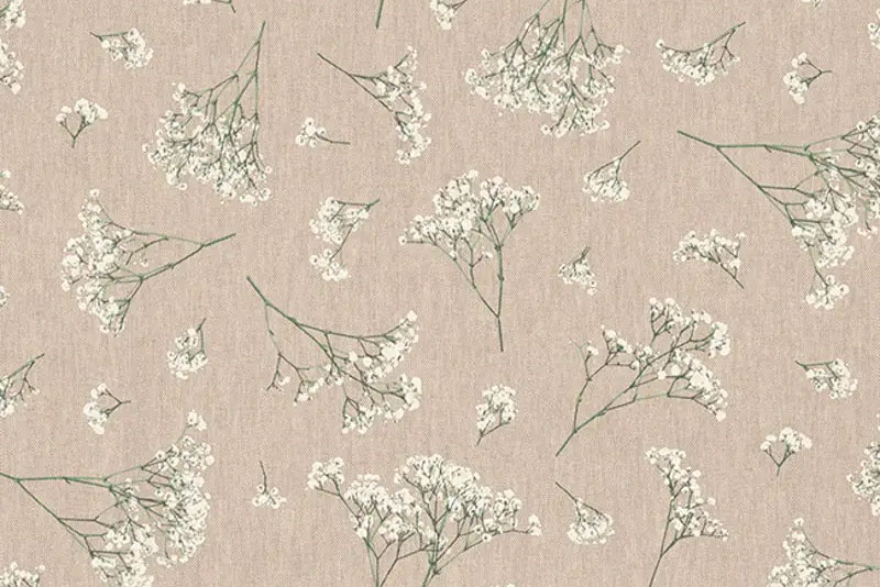 Dekostoff Leinenoptik - Schleierkraut 