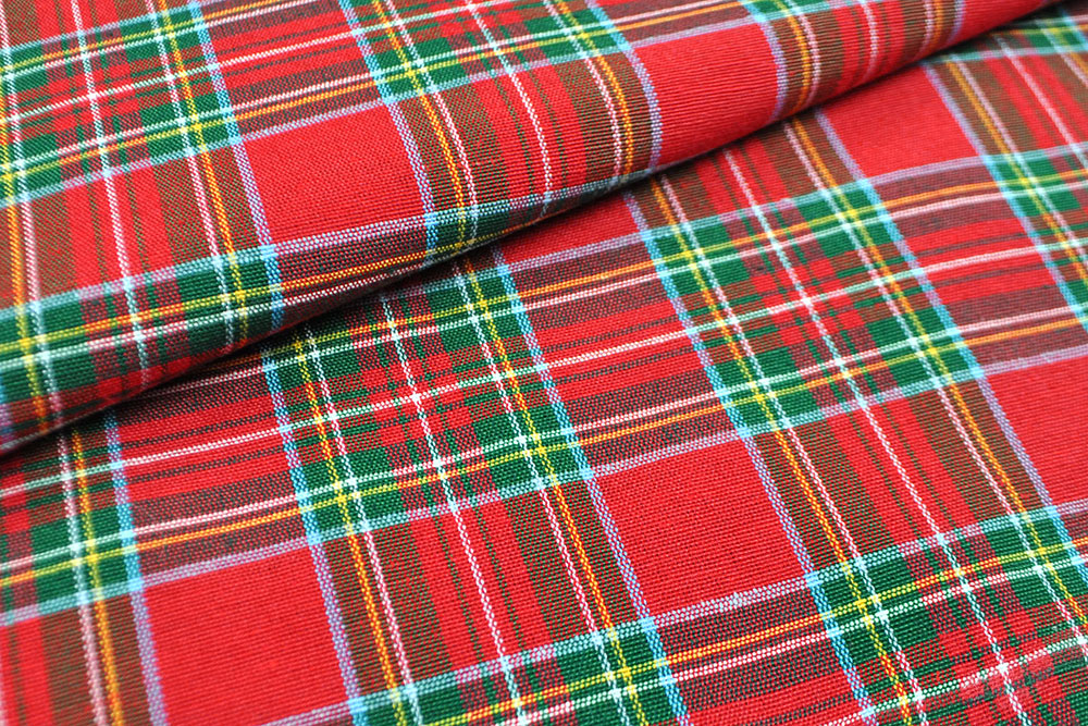 Dekostoff 280 cm - Schottenkaro - Rot 
