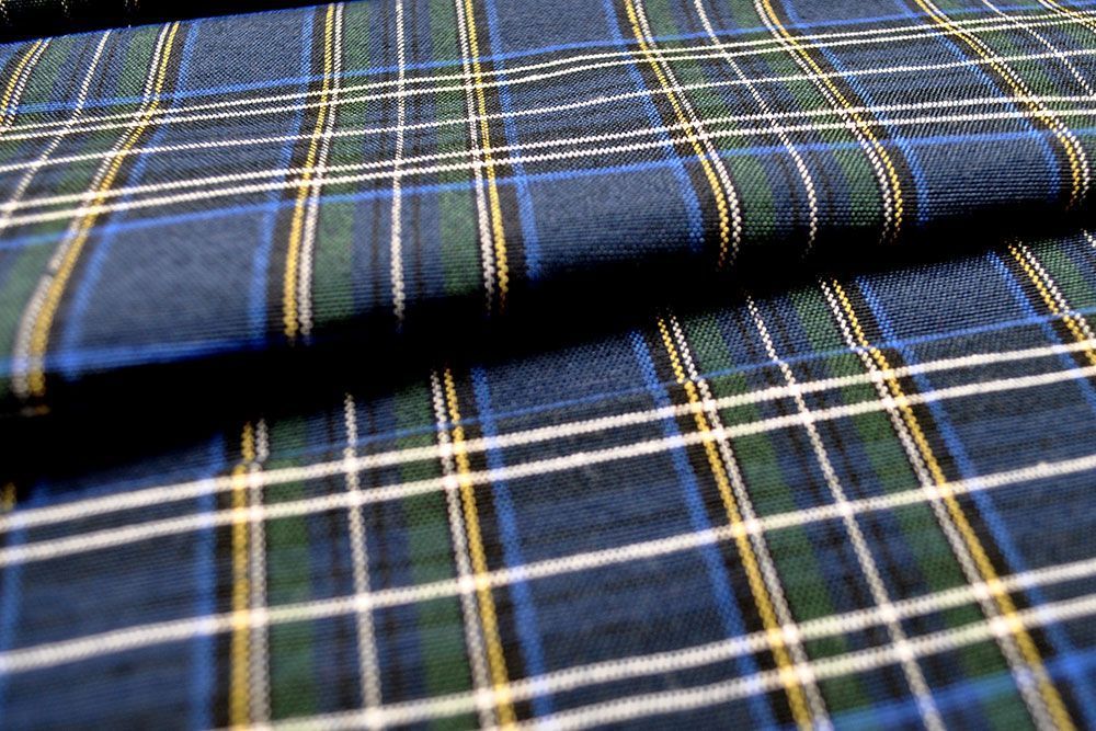 Dekostoff Schottenkaro - 280 cm breit - Blau 