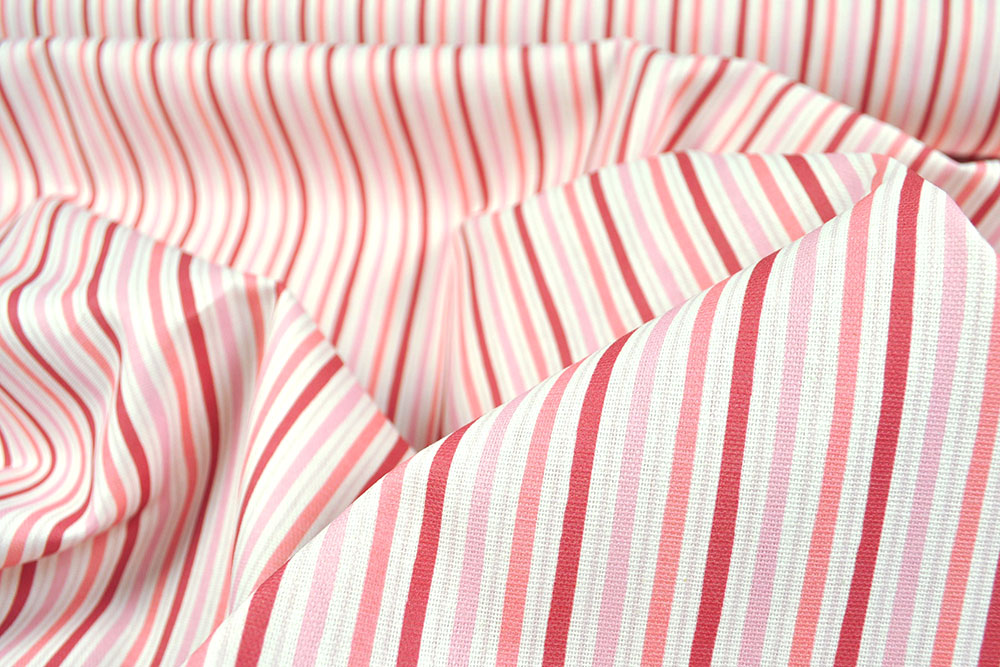 Bettwäsche-Stoff - Streifen Rosé - 280 cm 