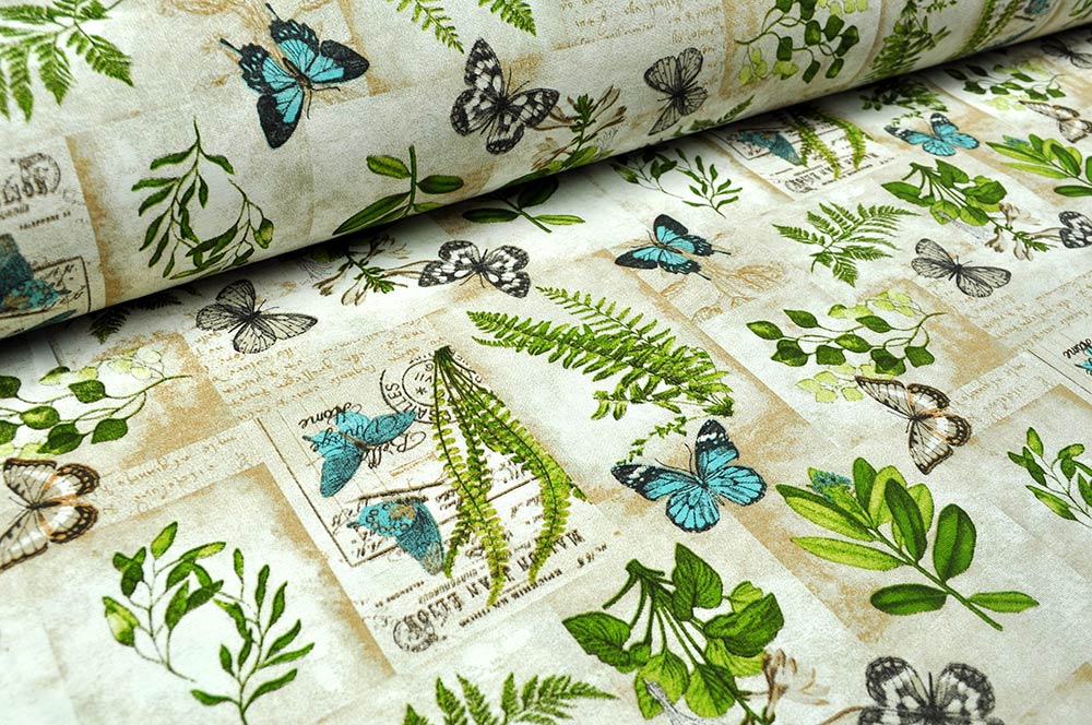 Dekostoff - Poésie Papillon - 280 cm 