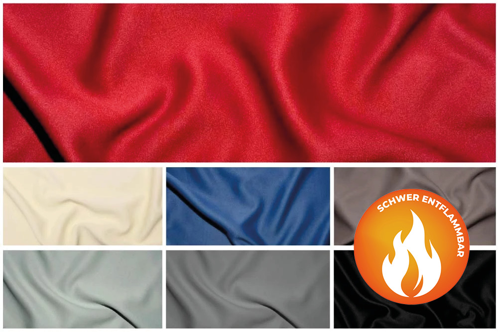 Blackout-Stoff - schwer entflammbar M1 - 300 cm 