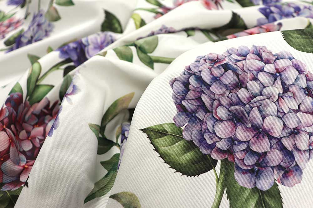Baumwoll-Köper - Hortensien-Traum - 320 cm 