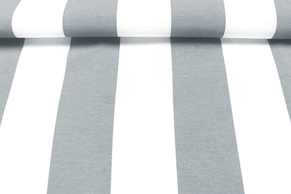 Dekostoff - Blockstreifen - Grau/Weiß - 280 cm 