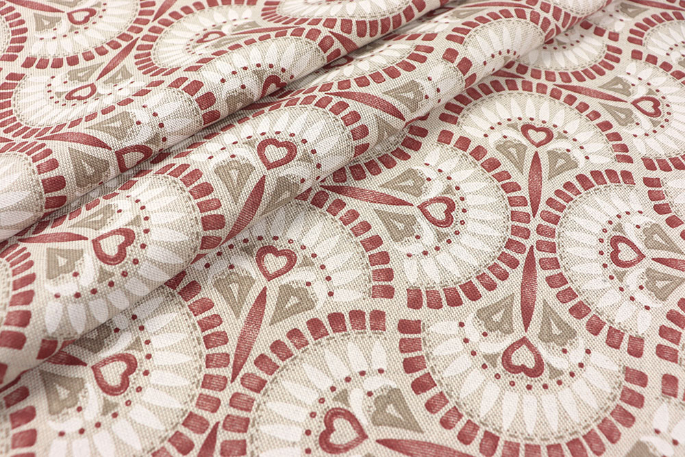 Dekostoff Leinenoptik - Folka Ornaments - 280 cm 