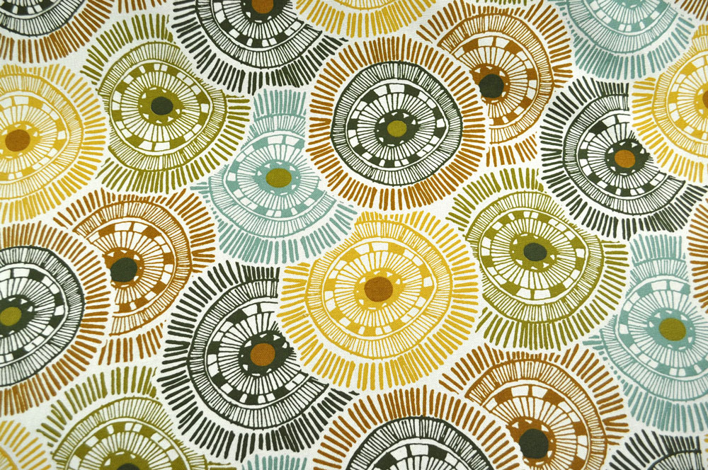 Dekostoff Digitaldruck - Ethno-Kreise - 1,0 Meter 