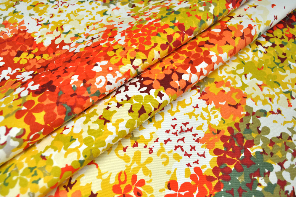 Baumwollstoff Köper - Blumenregen 
