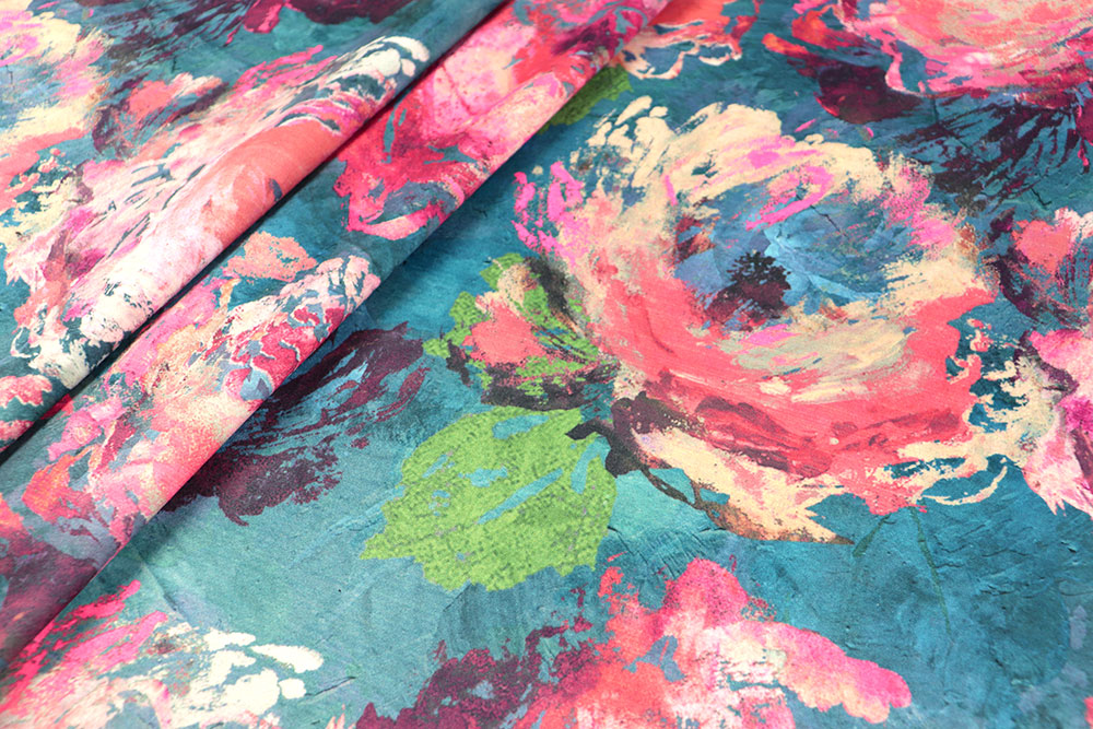 Samt-Dekostoff - Digitaldruck - Ailana 