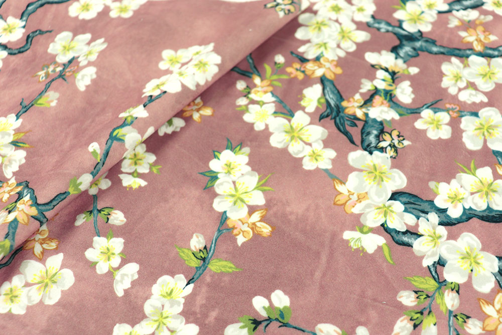 Samt-Dekostoff - Digitaldruck - Cerezo 