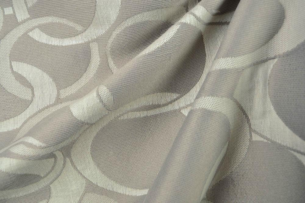 Jacquard Stoff - Ringe - Dunkelbeige 
