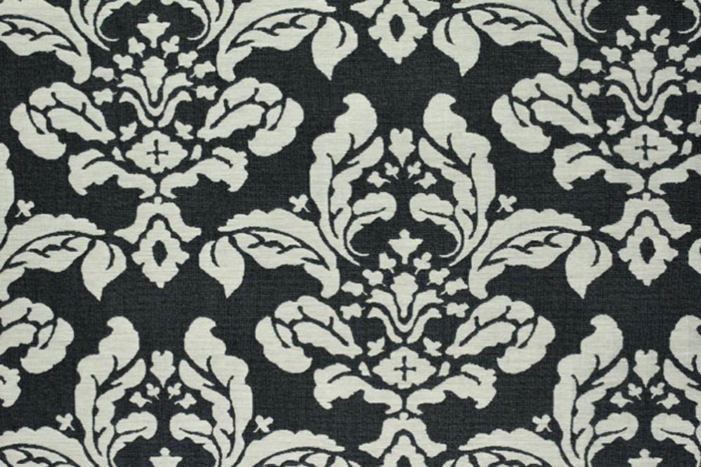 Jacquard Stoff - Louis Philippe - Schwarz 
