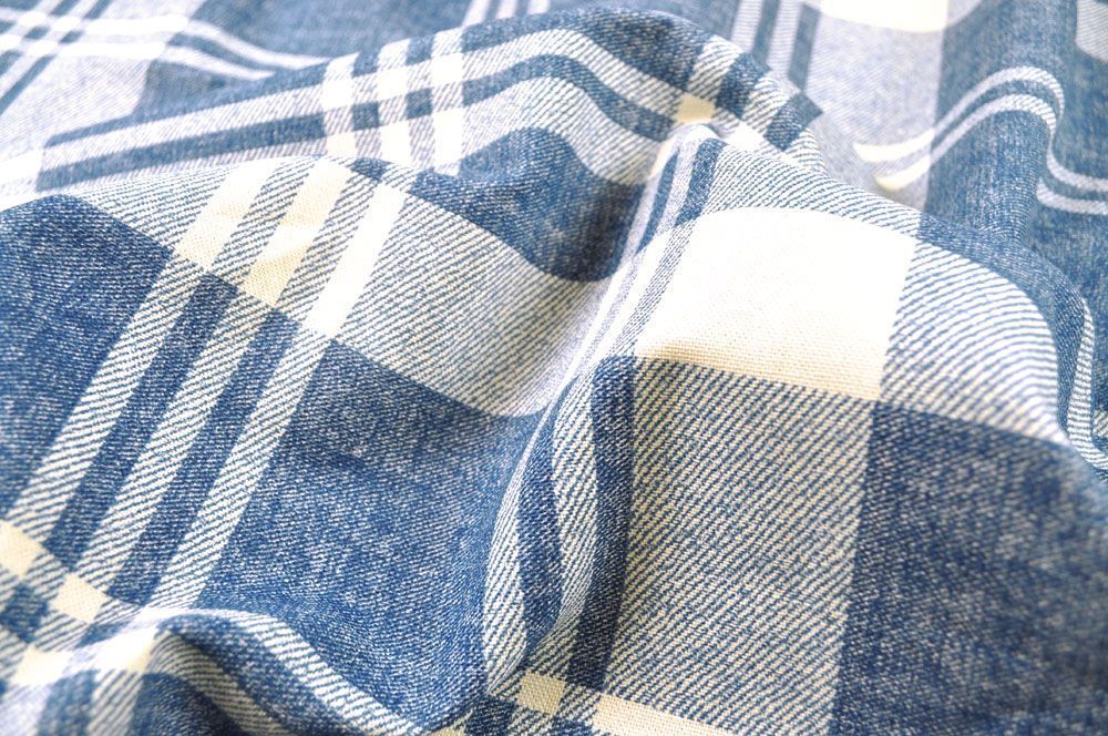 Dekostoff deluxe - British Feeling - Karo - Blau 