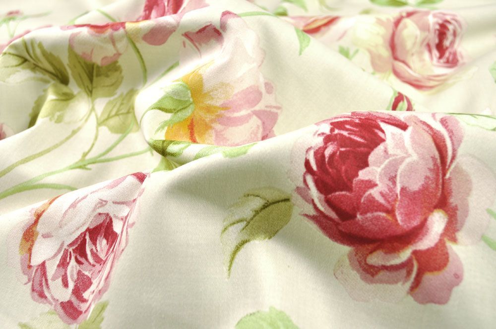 Dekostoff Satin deluxe - Chateau - Rosen 